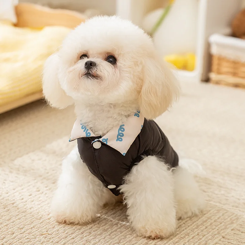 Los perros de otoño e invierno mantienen el calor chaleco de doble cara perros pequeños y medianos gatos ropa para cachorros ropa para perros pequeños - imagen 3