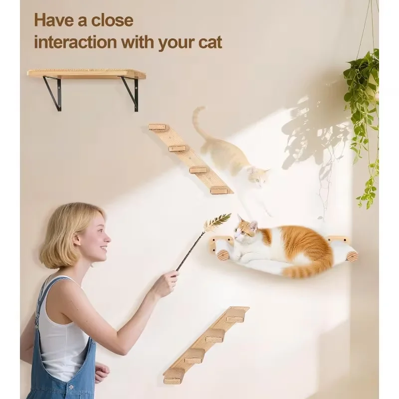 Hamaca de pared para gatos – Ahorra espacio, juego y descanso - imagen 4
