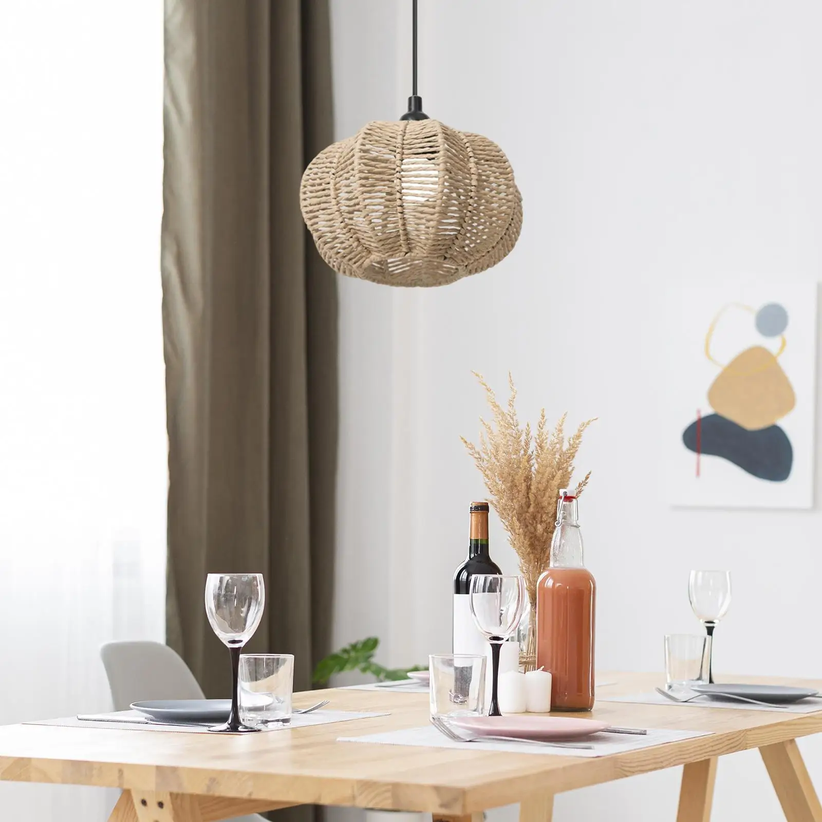 Paper Rope Lamp Shade Boho Chandelier Shade Handwoven Lamp Shade Light Fixture Shade for Floor Pendant Hotel Table Lamps Office Paper Rope Lamp Shade Boho Chandelier Shade Handwoven Lamp Shade Light Fixture Shade for Floor Pendant Hotel Table Lamps Office