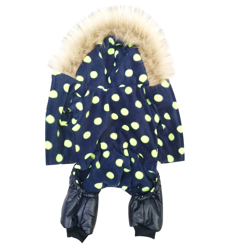 Ropa de invierno para mascotas, abrigo cálido de tres capas, mono grueso para mascotas, chaqueta para cachorros, abrigo con capucha para perros y gatos - imagen 5