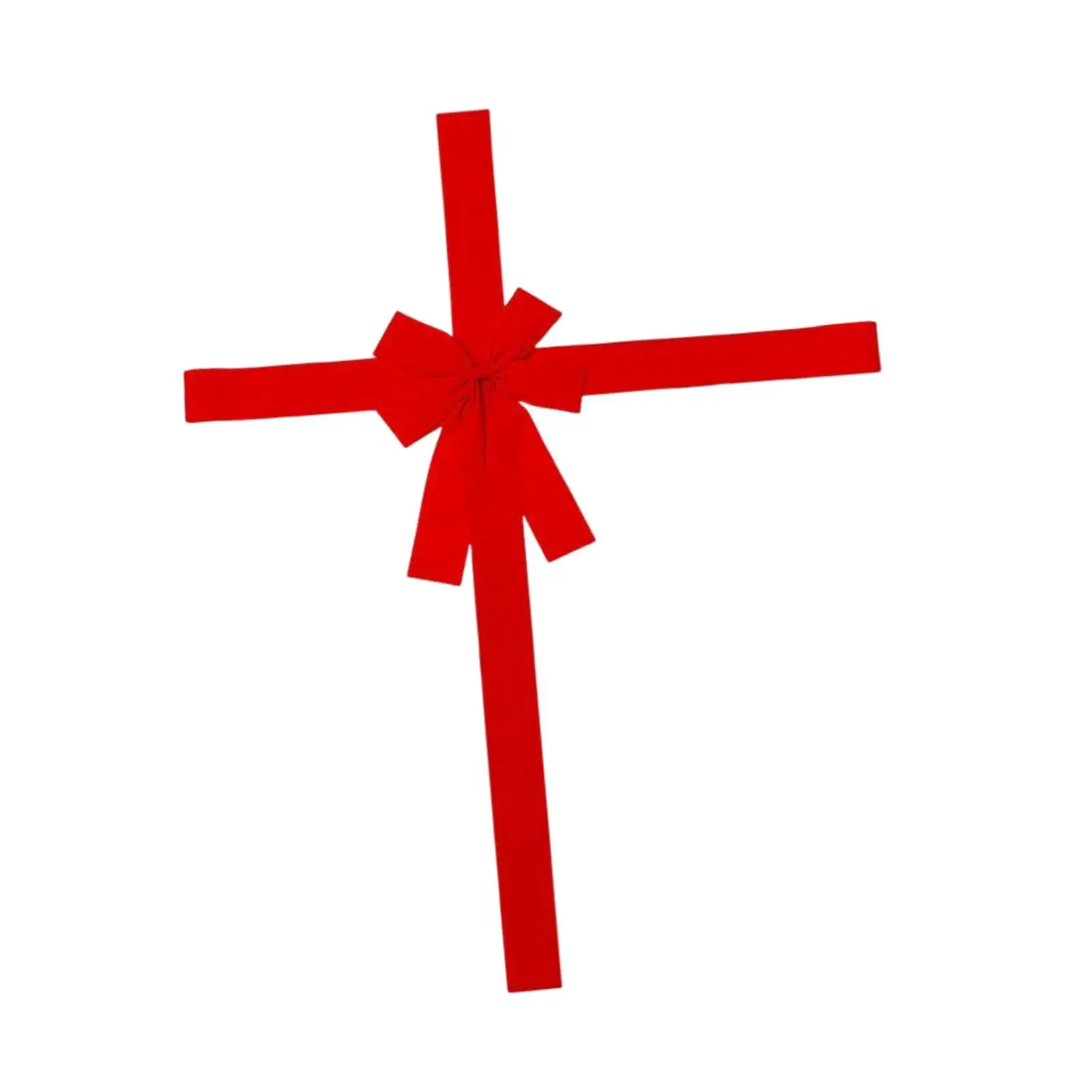 Lazo de cinta para puerta de gabinete de Navidad, decoración navideña, decoraciones para envolver festivales rojos, lazo para puerta delantera, lazo para árbol de Navidad para Festival en casa - imagen 3