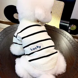 Cárdigan a rayas para perros pequeños – Jersey Chihuahua y Bichon
