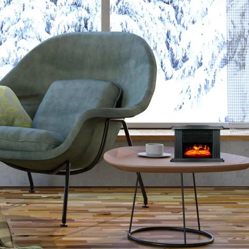 Estufa de chimenea eléctrica de 1000W, estufa de chimenea de calentamiento rápido, accesorios de calentador independiente para comedor, sala de estudio y sala de estar - imagen 3