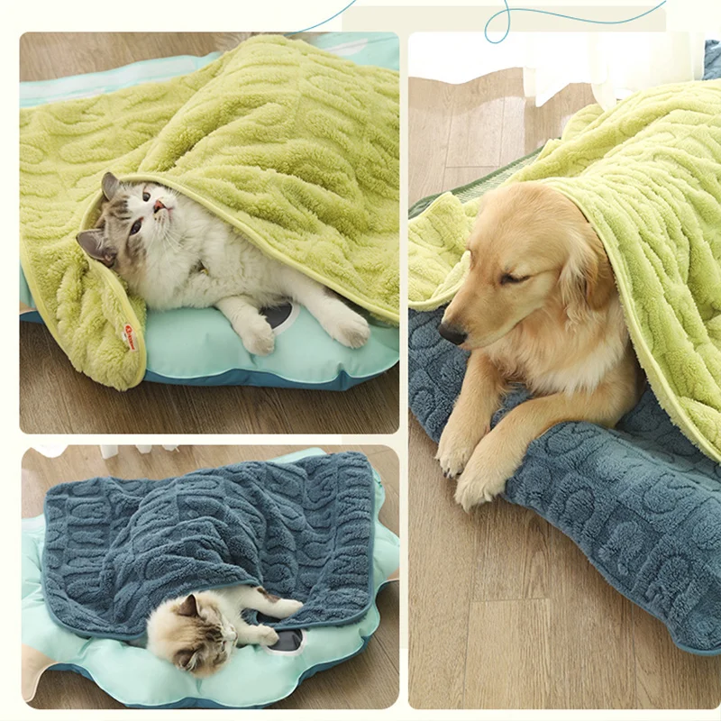 HOOPET-Manta esponjosa para mascotas, mantas cálidas para perros y gatos, Sábana cómoda, cojín para dormir, suministros para mascotas - imagen 2