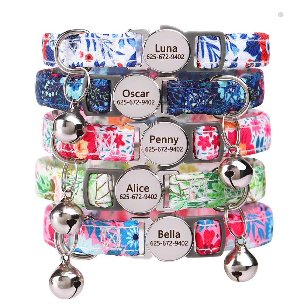Collar para gato con campana y placa identificativa grabada - imagen 2