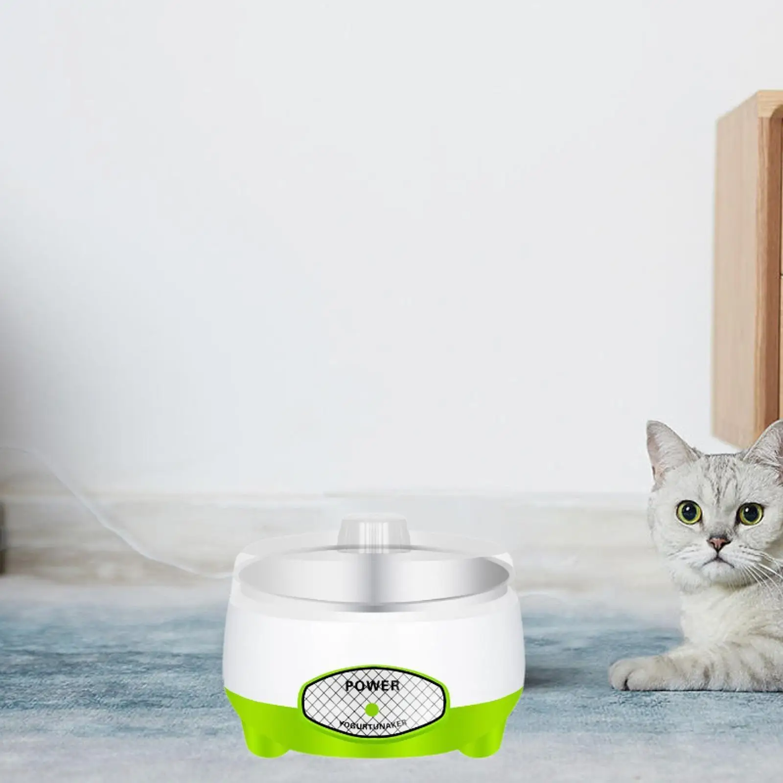 Heated Dog Pet Bowl 1000ml Mute Stainless Steel Insert for Cats Kitten Puppy