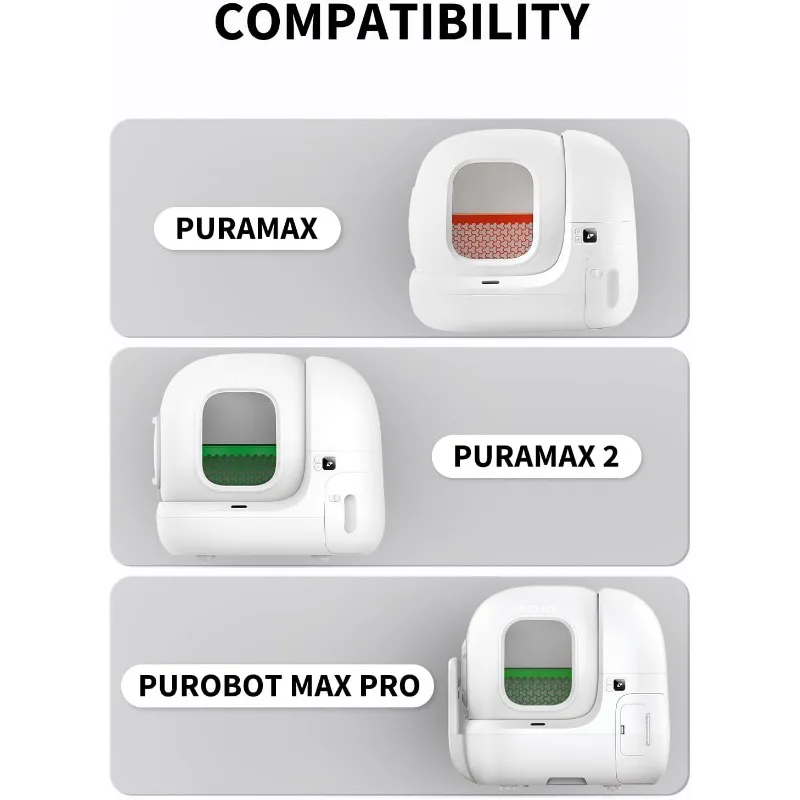PETKIT-Juego de eliminador de arena magnética para gatos y tamiz de arena para PuraMax 2/Purobot Max Pro, caja de arena para gatos autolimpiante - imagen 5