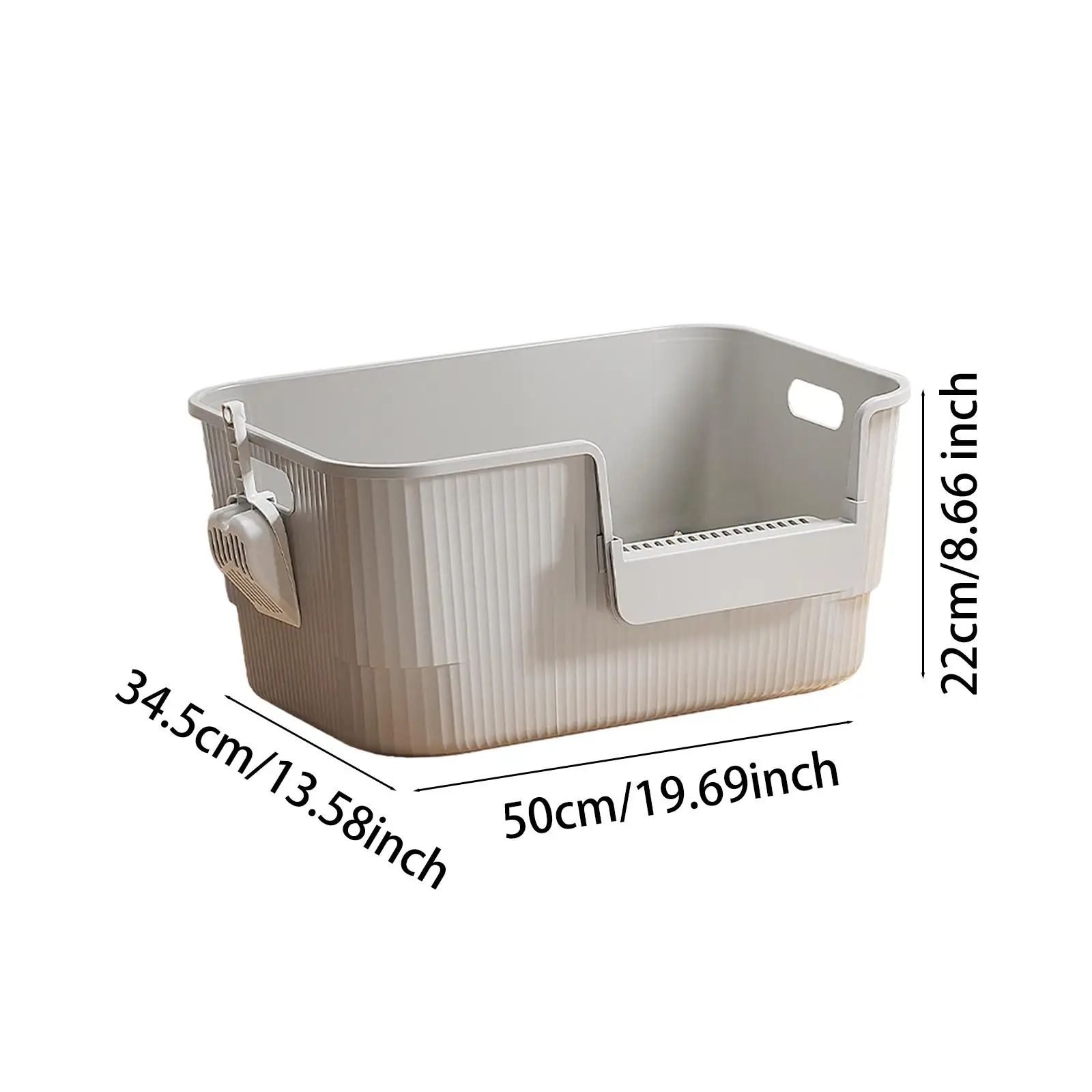Cat Litter Box Kitty Litter Box Pet Cat Toilet Sand Cat Toilet for All Kinds of Cat Litter