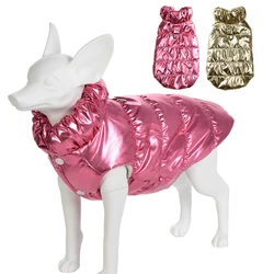 Chaqueta impermeable para perros pequeños invierno cuello alto