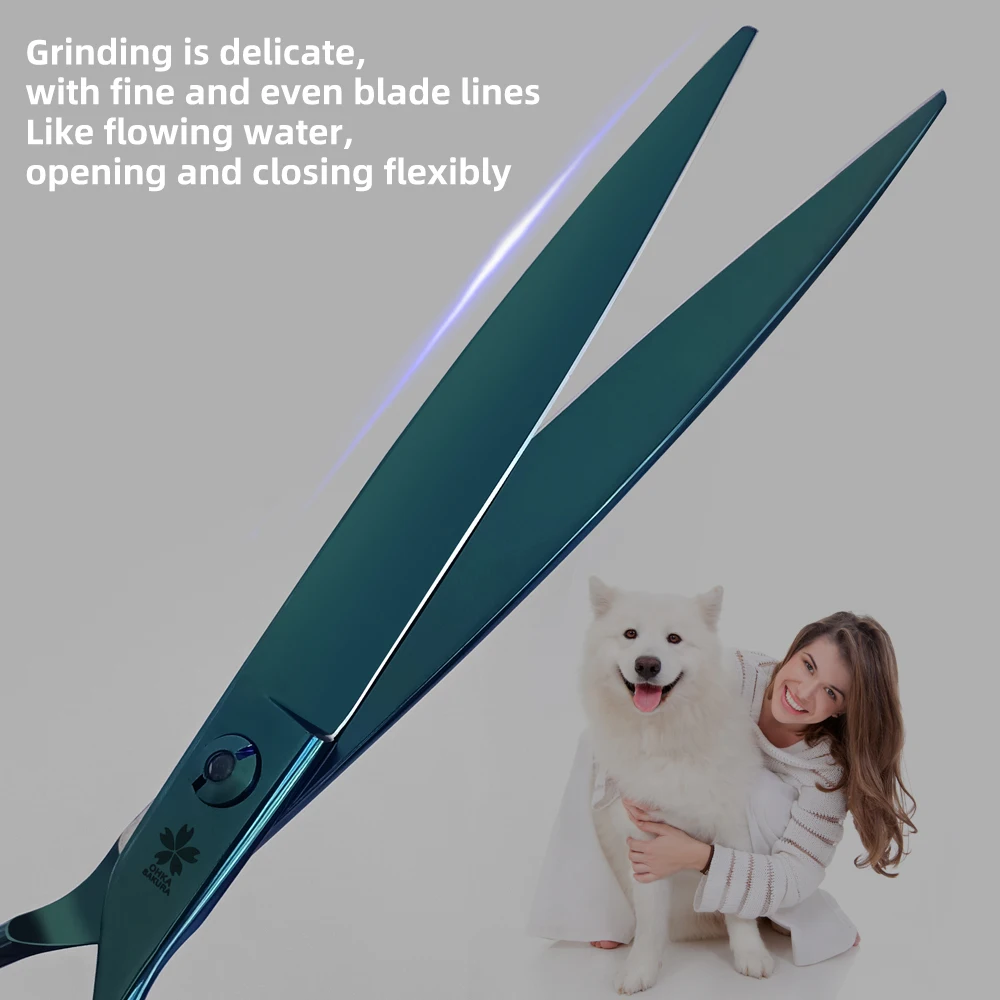 Tijeras de corte grandes para mascotas, corte de pelo grueso, aseo para mascotas, acero japonés VG10, 7,5 pulgadas, Teddy, esteticista profesional para mascotas - imagen 4