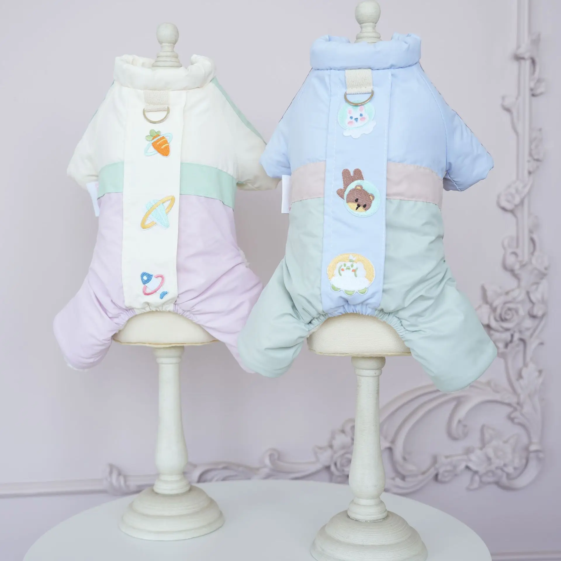 Abrigo grueso de cuatro patas para otoño e invierno, mono cálido para exteriores, ropa para mascotas, ropa para cachorros, pijama para perros pequeños