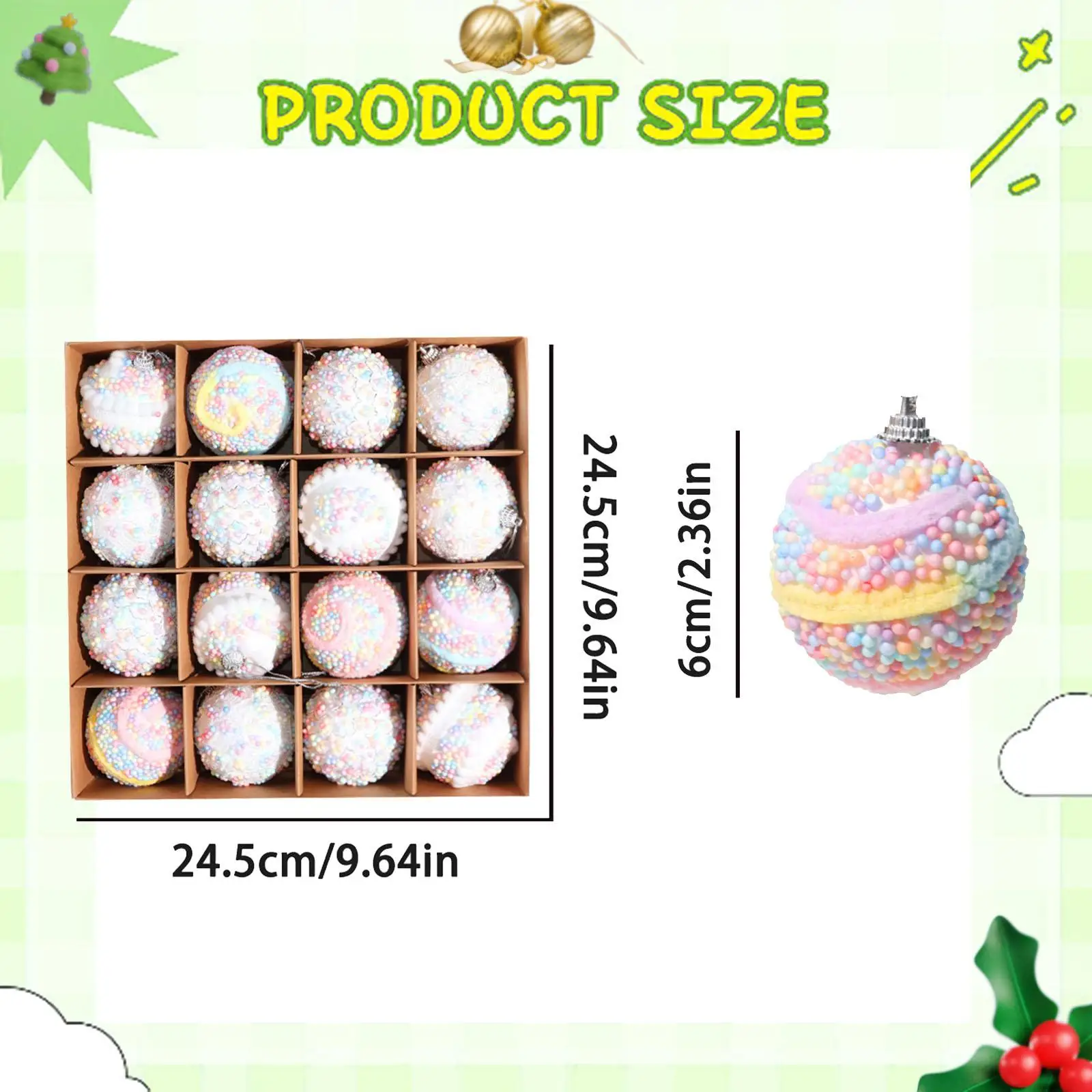 Christmas Balls Xmas Decorations Foam Lightweight Shatterproof Christmas Baubles Christmas Balls Xmas Decorations Foam Lightweight Shatterproof Christmas Baubles