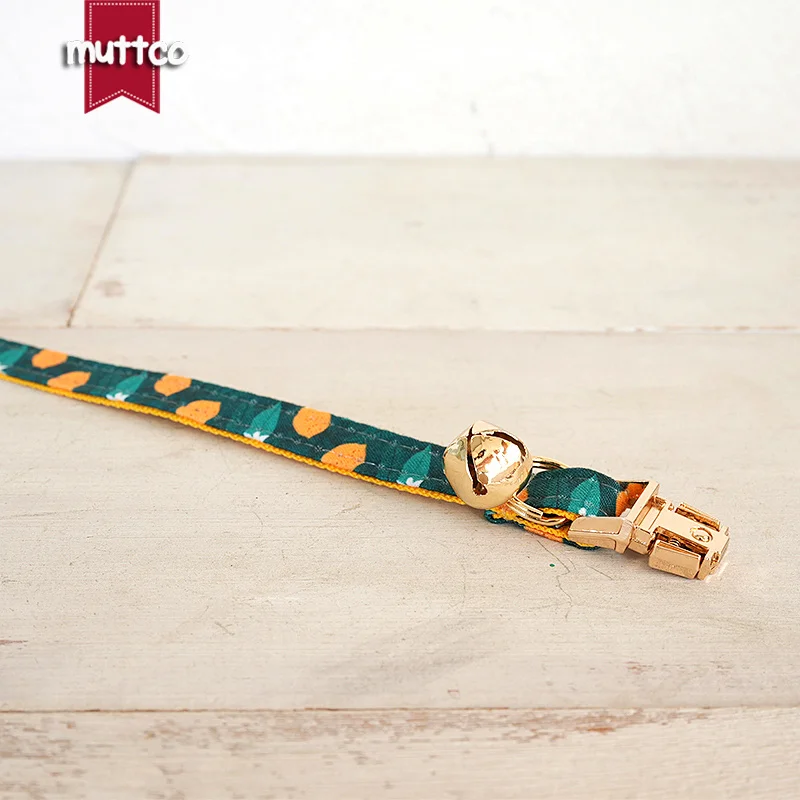MUTTCO-collar de gato personalizado, diseño independiente, limón fresco, hecho a mano, 2 tamaños, UCC158 - imagen 4