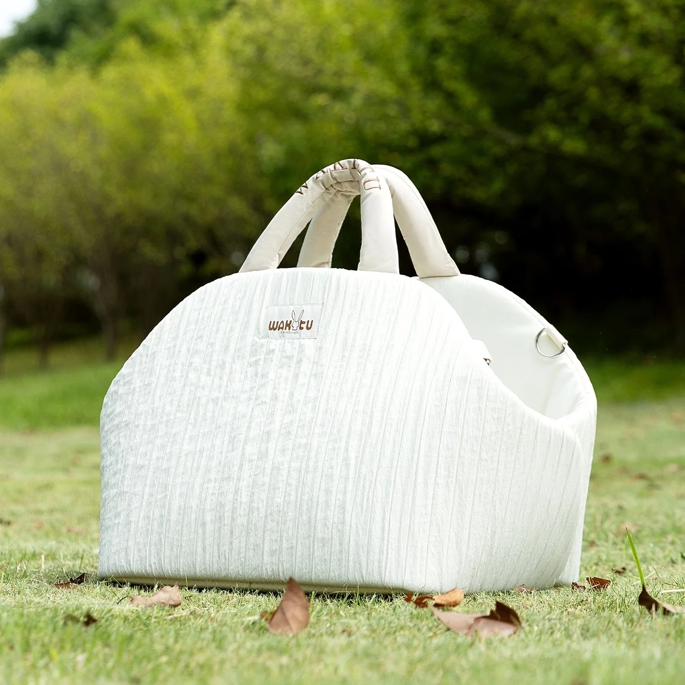 Bolsa de transporte de cara suave para mascotas, bolsa blanca extragrande y ancha para mascotas, bolsa de asiento de coche para mascotas, bolsa con eslinga para mascotas, transportador al aire libre para perros y gatos - imagen 4