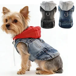 Chaleco vaquero con capucha para perros pequeños y medianos
