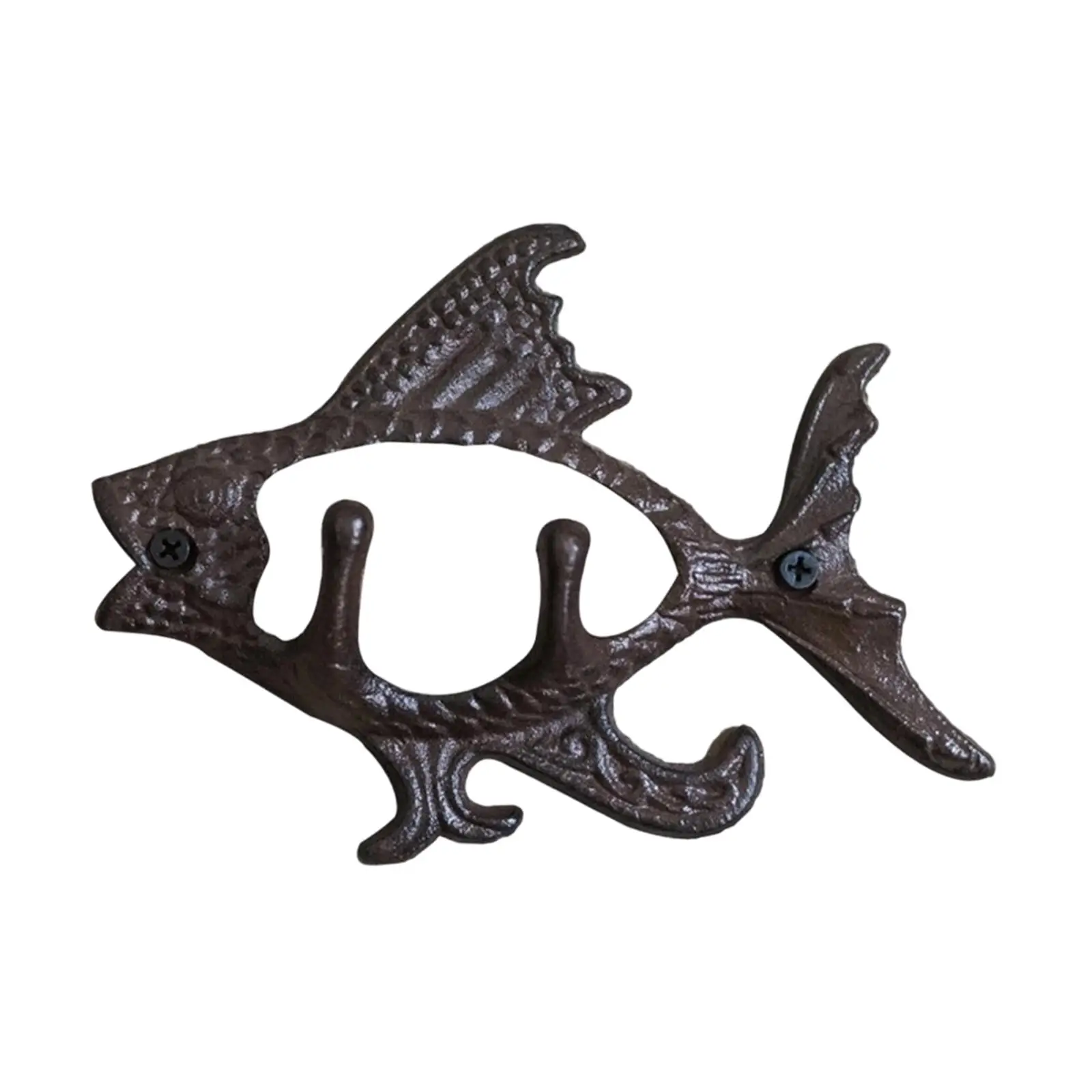 Colgador de pared de pez, estatua de Animal creativa de hierro, soporte para sombrero, gancho para abrigos, decoración del hogar para oficina, dormitorio, hogar, comedor, regalo de cumpleaños - imagen 4