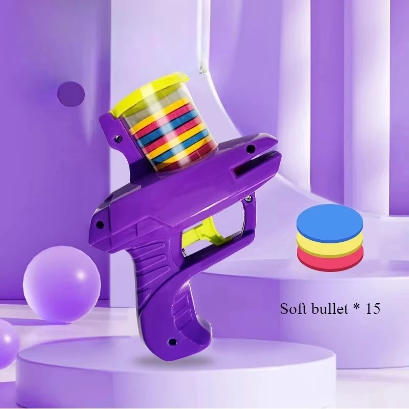 Juguetes divertidos para gatos, pistola creativa para nabo con 15 Uds., disco de espuma reutilizable, juguete interactivo para caza de mascotas, suministros para perros y gatos - imagen 4