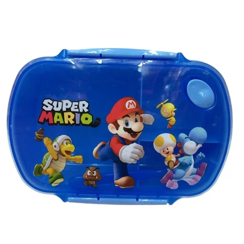 Super Marios Bros-fiambrera para niños, caja Bento de Anime para estudiantes, contenedor de comida, ensaladera, Camping al aire libre, Picnic, contenedor Bento - imagen 3