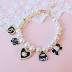 Collar decorativo de perlas para perros y gatos