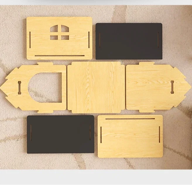 Nueva casa de madera desmontable para perros, casa para gatos, mascota con ventana, casa para perros, Chalet, productos universales para mascotas para interiores y exteriores - imagen 3