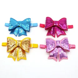 Pajarita de lentejuelas brillante para perros y gatos pequeños - boda