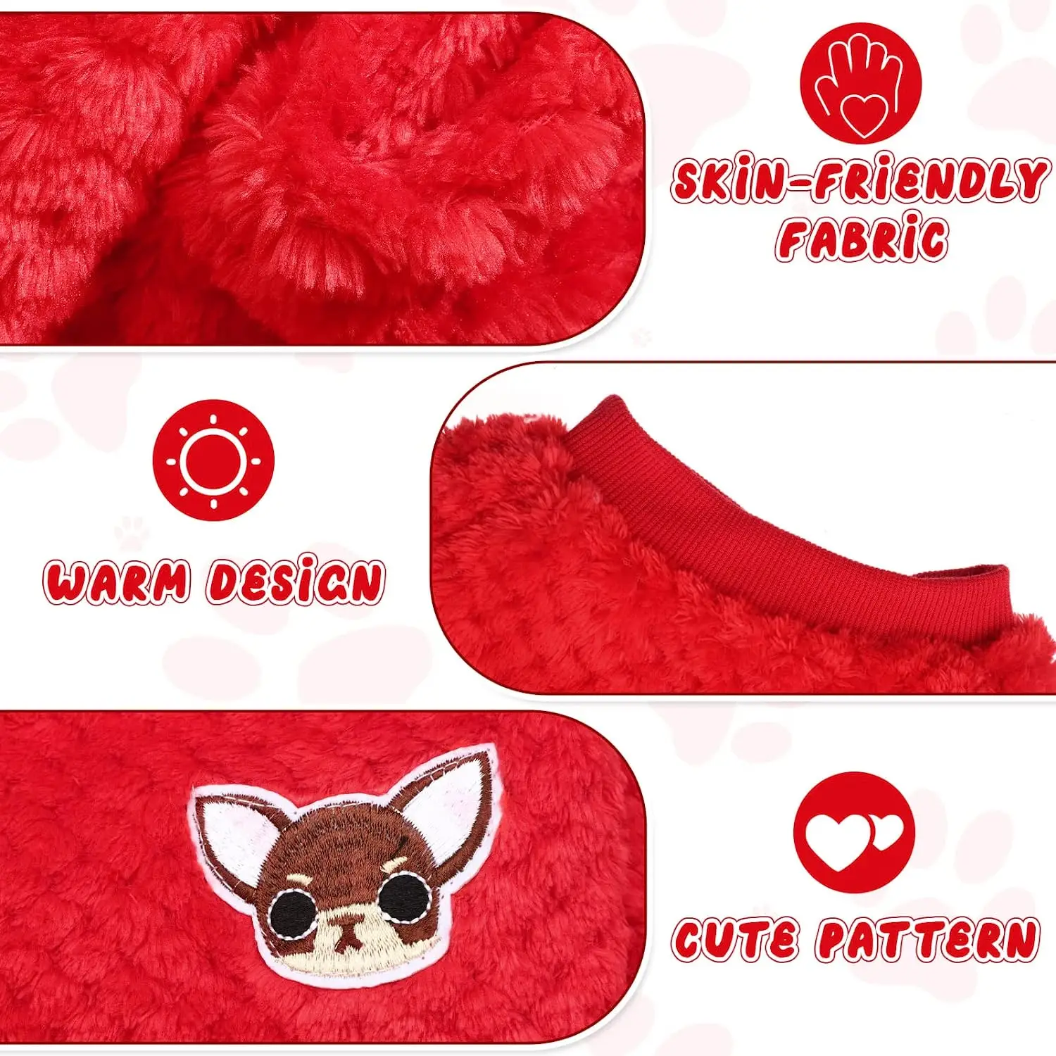 Camisa para perro, abrigo, chaqueta, ropa de invierno cálida y suave de franela para mascotas para perros, suéteres para perros pequeños y medianos o gatos - imagen 5