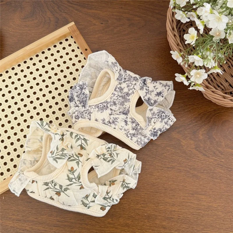 Arnés de algodón puro para perros y gatos con cuerda, chaleco con correa, Collar para perros, alta calidad, transpirable, pecho de gatito, princesa para mascotas - imagen 4