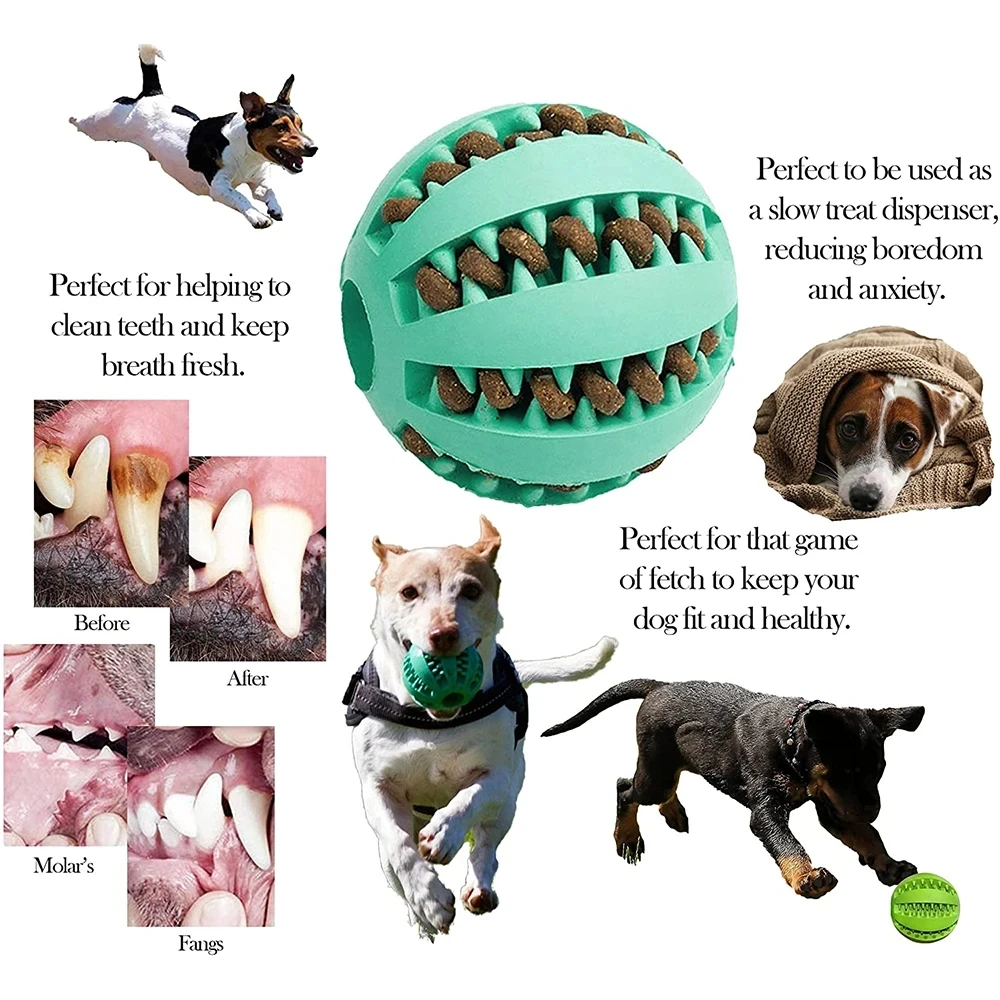 Nuevo juguete para perros, bolas de goma interactivas para perros pequeños y grandes, juguetes para masticar para cachorros y gatos, limpieza dental de mascotas, bola indestructible para perros - imagen 4