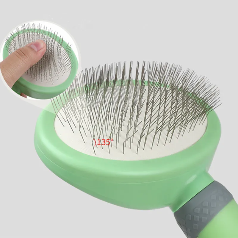 Cepillo de acero inoxidable para gatos, peines de masaje, cepillo de aseo para mascotas, cepillos de pelo largo para perros, Herramientas de limpieza - imagen 2