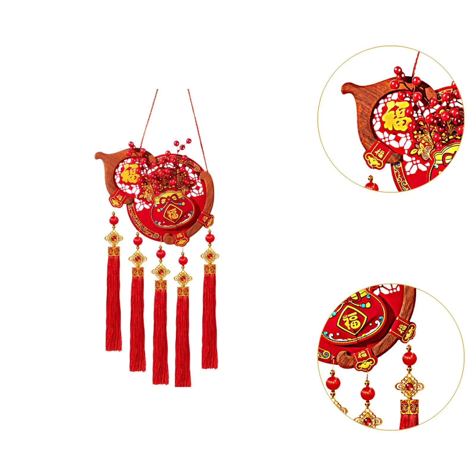 Decoración de Año Nuevo Chino, accesorio de fotografía ligero, decoración de fiesta, Festival de Primavera, colgante de personaje Fu para entrada de ventana, 2026 - imagen 5