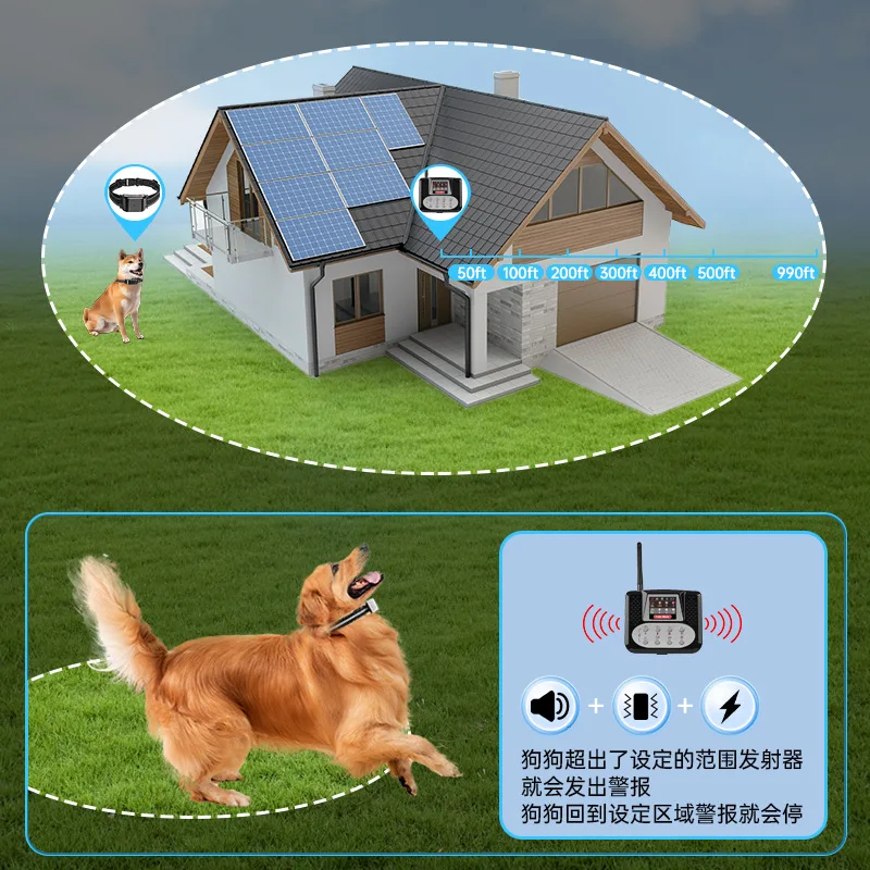 Collar de entrenamiento eléctrico para perros, inalámbrico, de larga distancia, con Control remoto, resistente al agua, recargable, ajustable - imagen 4