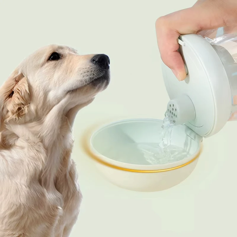 Cuenco alimentador para mascotas de 300/550ml, dispensador de agua 2 en 1, botella de viaje portátil para caminar para perros y gatos, cuencos para beber para cachorros, suministros para mascotas - imagen 5