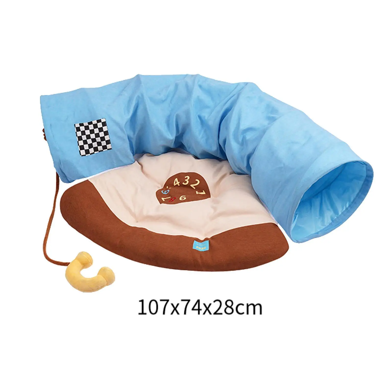 Cat Tunnel Bed Foldable with Removable Washable Mat for Outdoor Bunny Cats