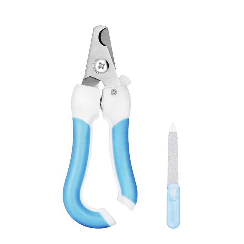 Professional Pet Nail Clipper Stainless Steel Dog Cat Nails Trimmer Labor-Saving Clipper Convenient Grooming Supplies Pink Blue - imagen 4