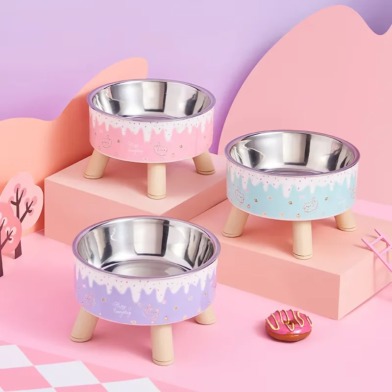 Comedero elevado para gatos y perros con diseño de helado - imagen 5