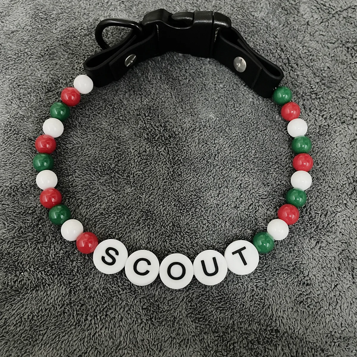 Collar con nombre de cuentas para mascota navideña, conjunto de pulsera de la amistad, Collar personalizado con nombre de perro de Halloween, Collar con cuentas