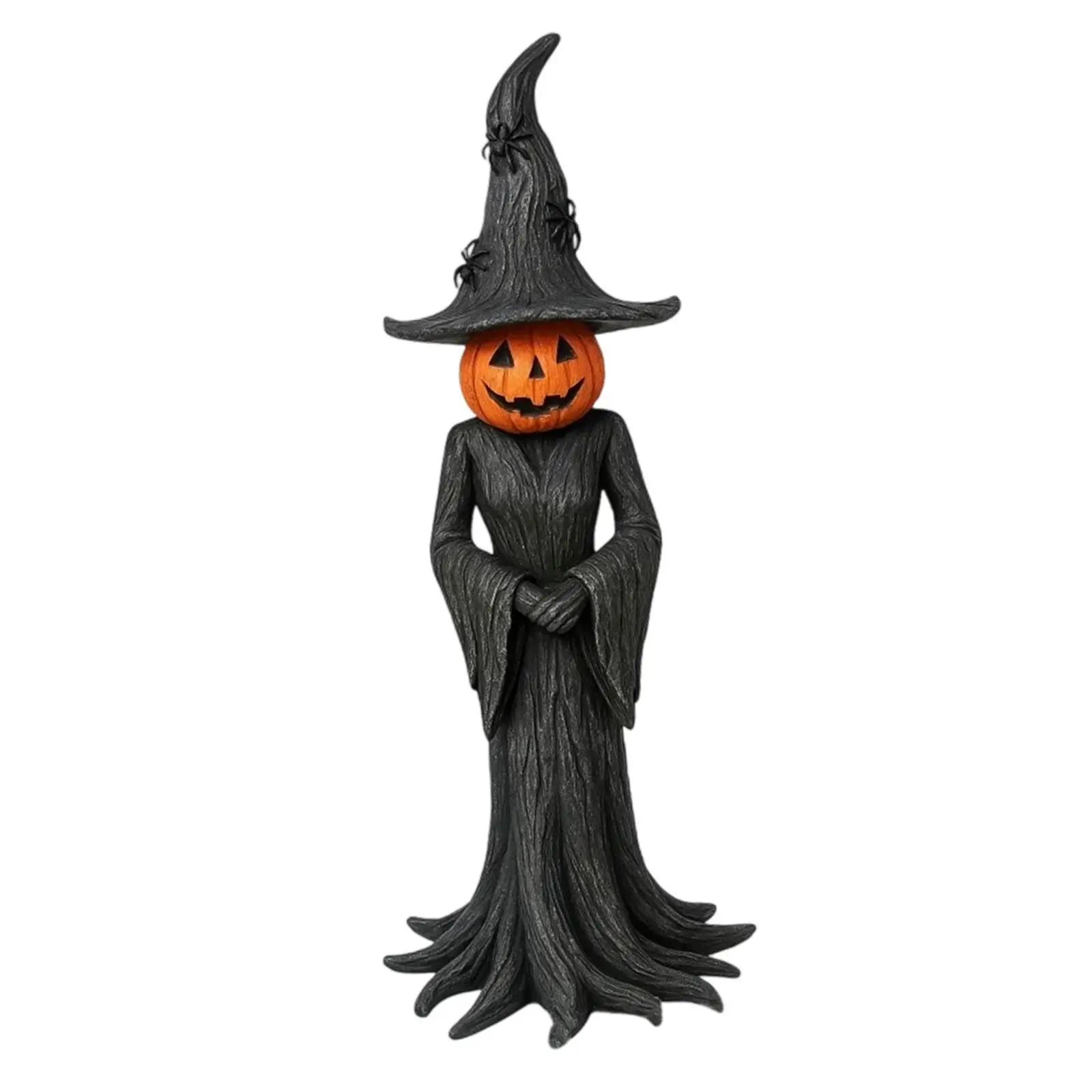 Figura de bruja calabaza Halloween – Adorno espeluzgante para fiesta - imagen 5