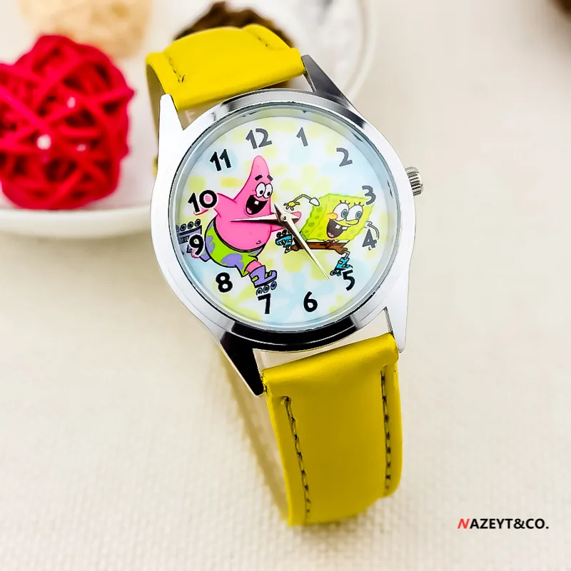 Reloj de pulsera de cuarzo para niños de Bob Esponja de Anime Patrick Star, relojes bonitos de dibujos animados, reloj de pulsera electrónico para niños, relojes de juguete, regalos - imagen 3