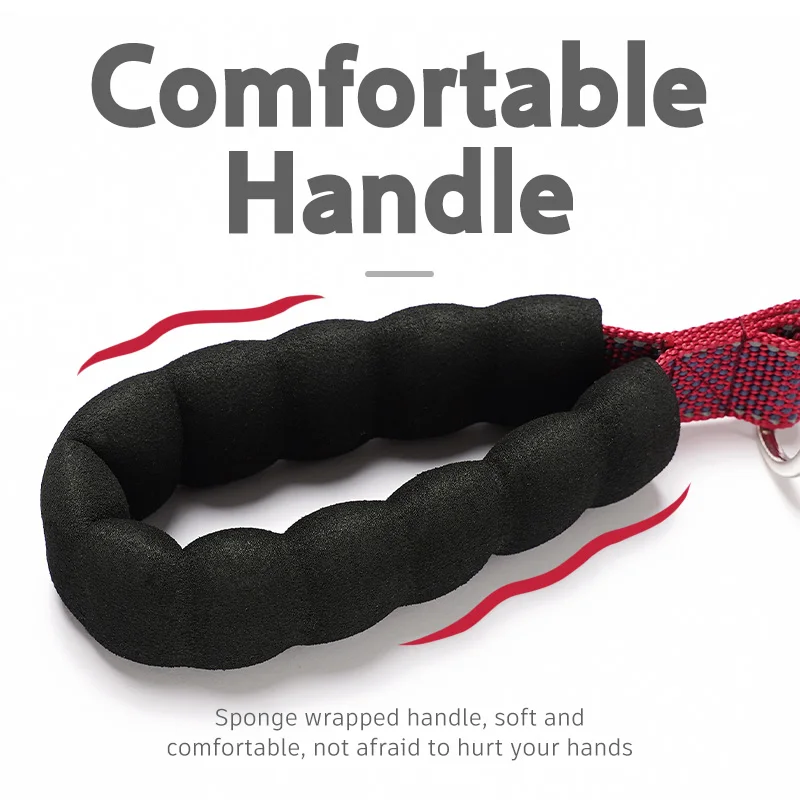 Correa de nailon reflectante para perro, Correa fuerte con mango cómodo, resistente, para perros pequeños, medianos y grandes, para caminar al aire libre - imagen 4