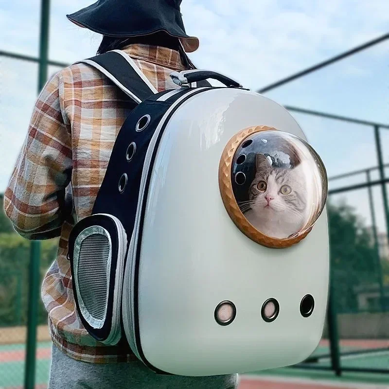 Mochila transpirable para mascotas, transportador para perros y gatos, productos para mascotas, bolso de hombro de viaje portátil para gatos al aire libre, accesorios