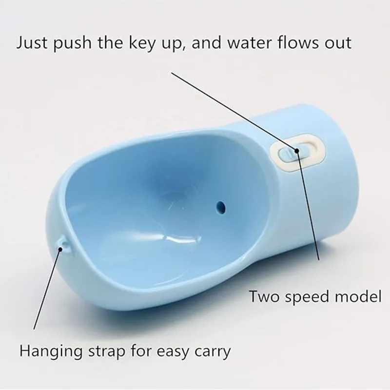 Botella de agua portátil para perros para caminar, taza de hidratación para mascotas de plástico duradero a prueba de derrames con mango ergonómico, Material fácil de limpiar - imagen 5
