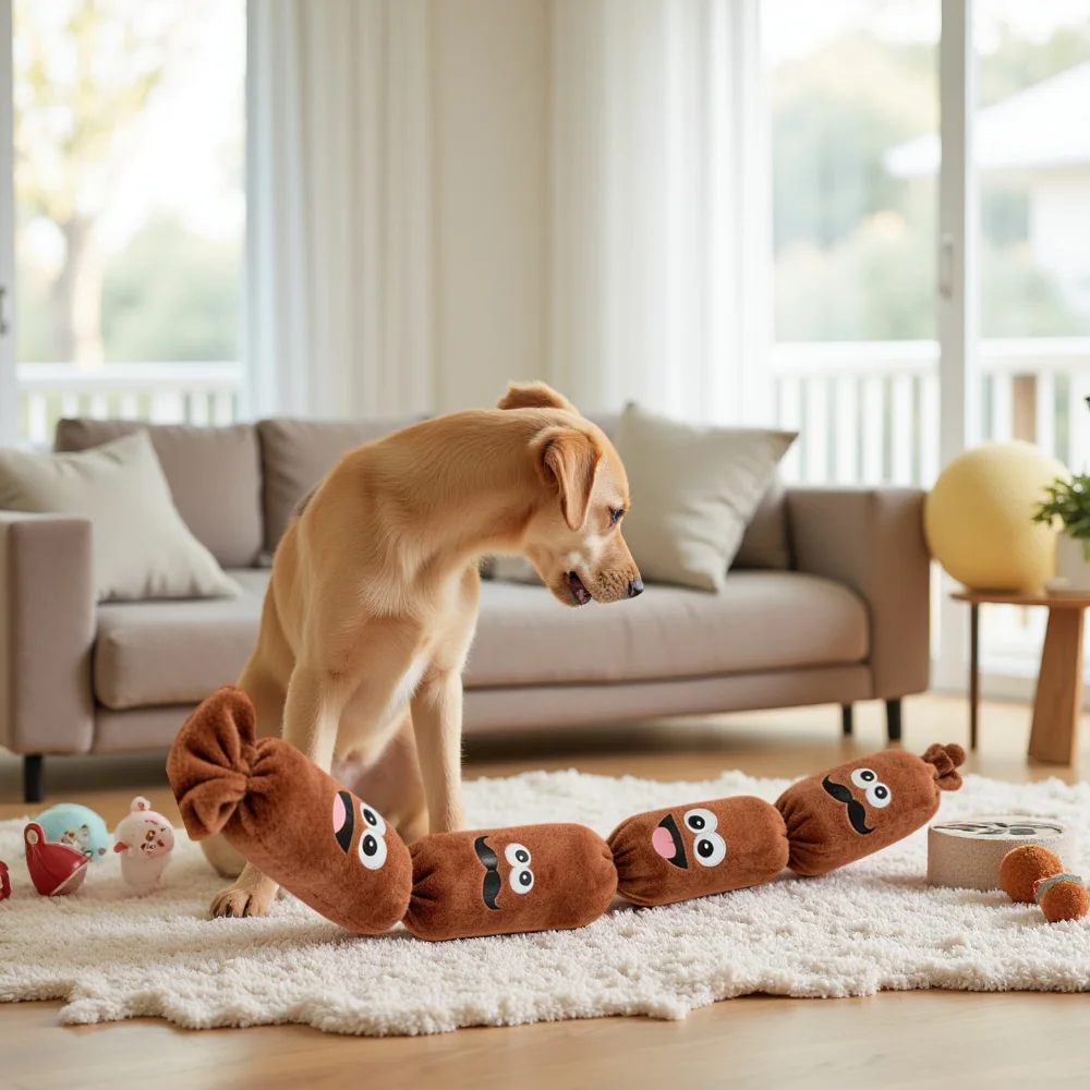 Juguete peluche salchicha perro – sonido BB resistente aburrimiento