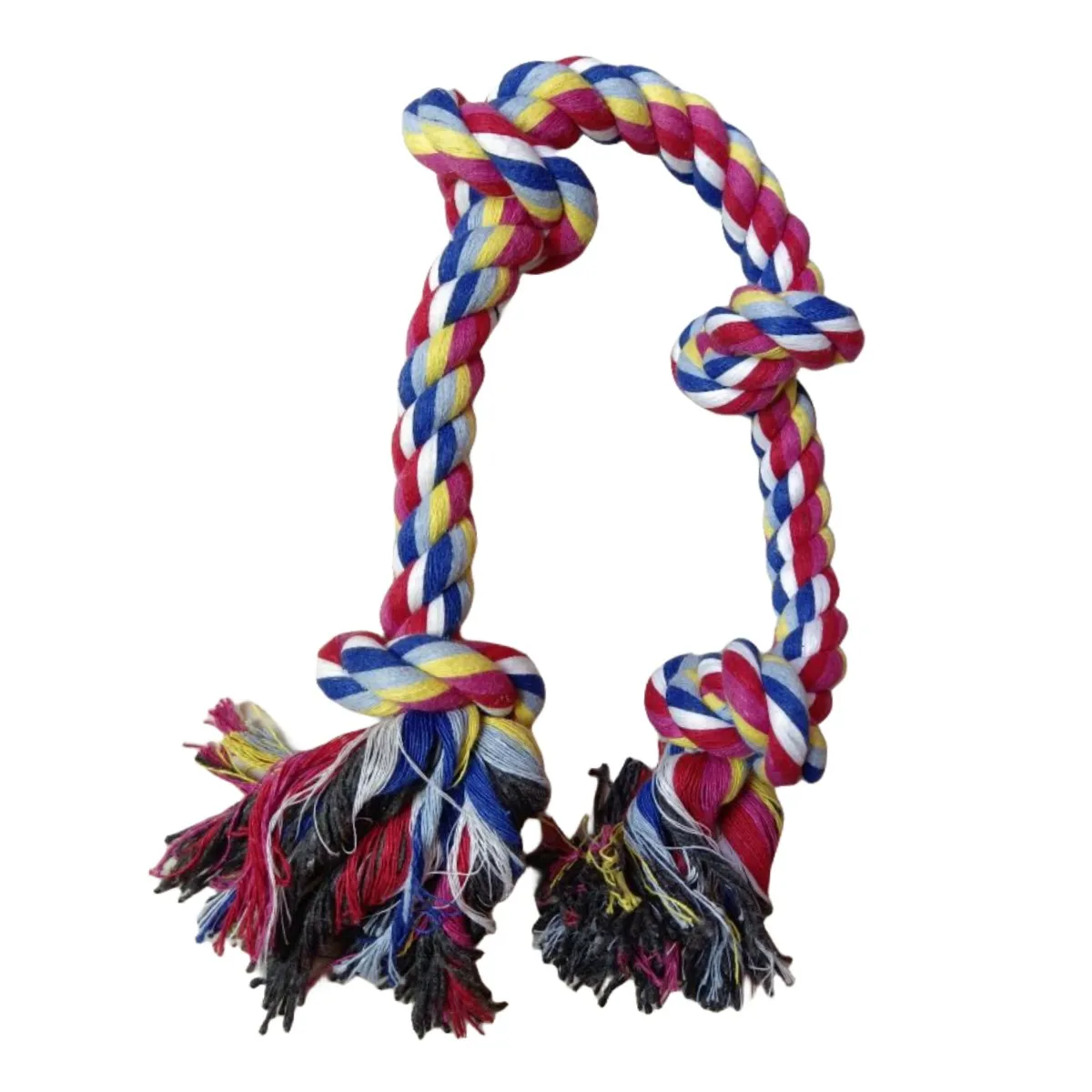 Cuerda para morder para perros, juguete para mascotas, cuerda molar para perros, juguetes de entrenamiento interactivos, cuerda de algodón, material inofensivo, limpieza dental - imagen 2