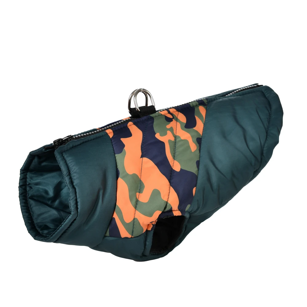 Chaqueta cálida de invierno para perros pequeños y medianos, abrigo impermeable para mascotas con anillo en D y cremallera, ropa de camuflaje para cachorros Beagle - imagen 3