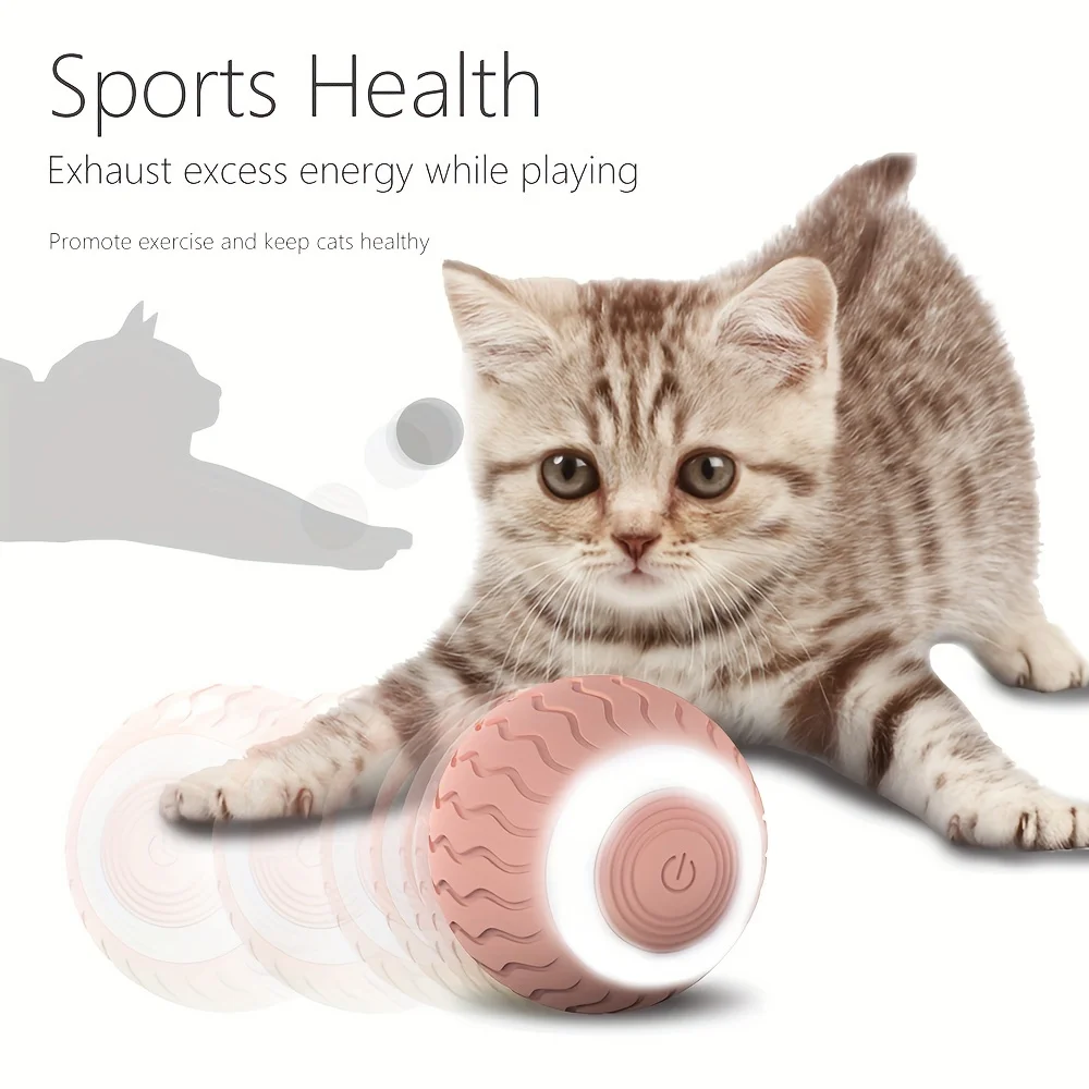 Bola de juguete interactivo inteligente para mascotas, gatos de juguete para molares, resistentes a las mordeduras y aliviar el aburrimiento, bola eléctrica para jugar - imagen 5