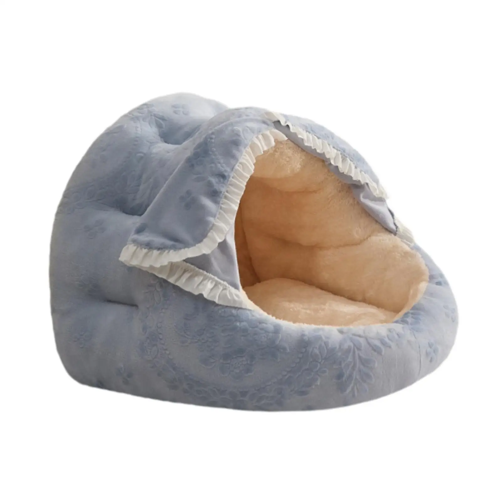 Cat Bed Cave Warm Comfortable Round Pet Bed for Bunny Rabbit Pet Supplies