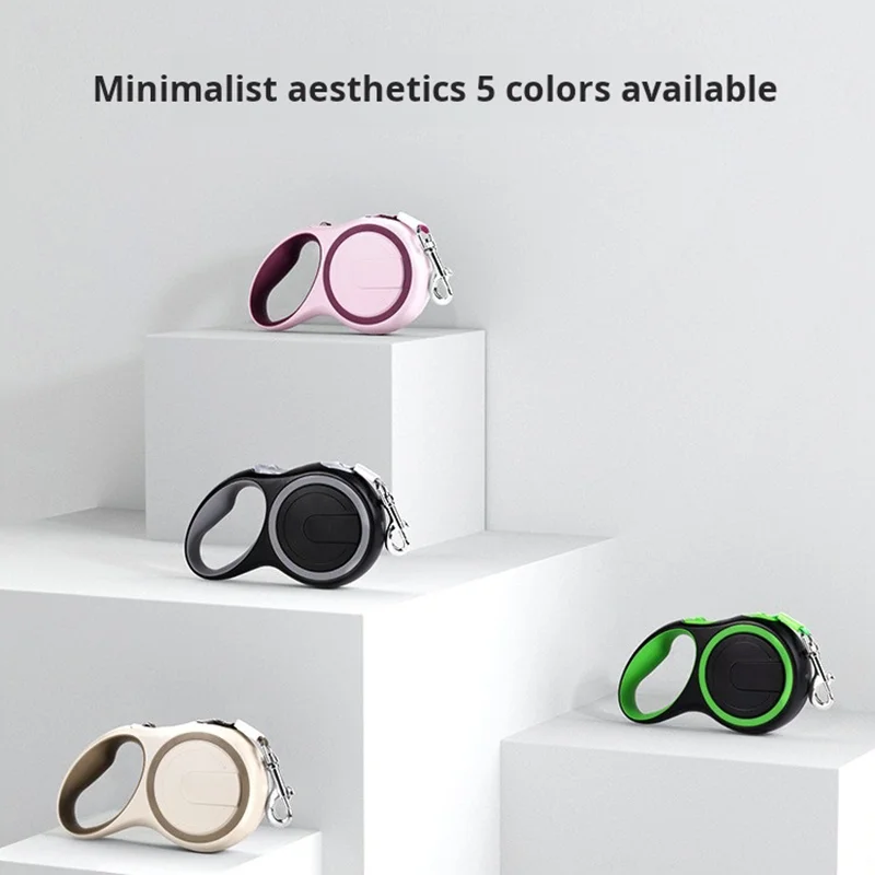 Correa para perro de 3m y 5m, Collar de ruleta retráctil para accesorios para perros pequeños y grandes, cuerda ajustable duradera para caminar, senderismo, Bulldog - imagen 2