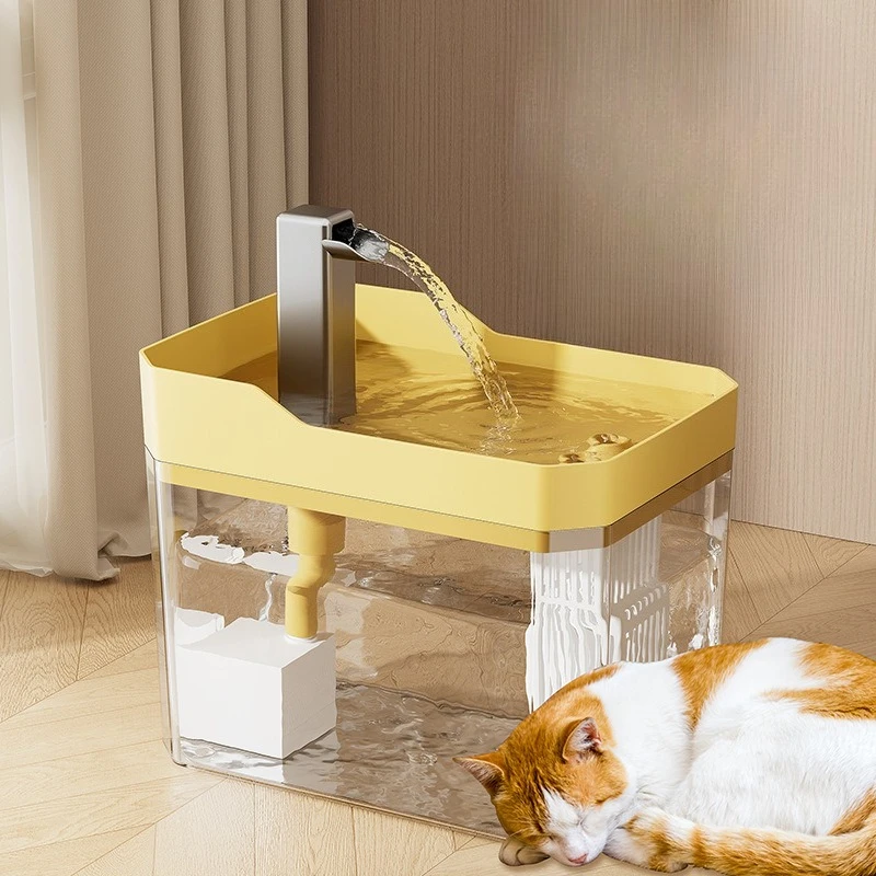 Fuente de agua para mascotas, filtro automático, bebedero eléctrico silencioso USB para gatos, bebedero de filtring de recircular de 1,5 l para gatos, dispensador de agua