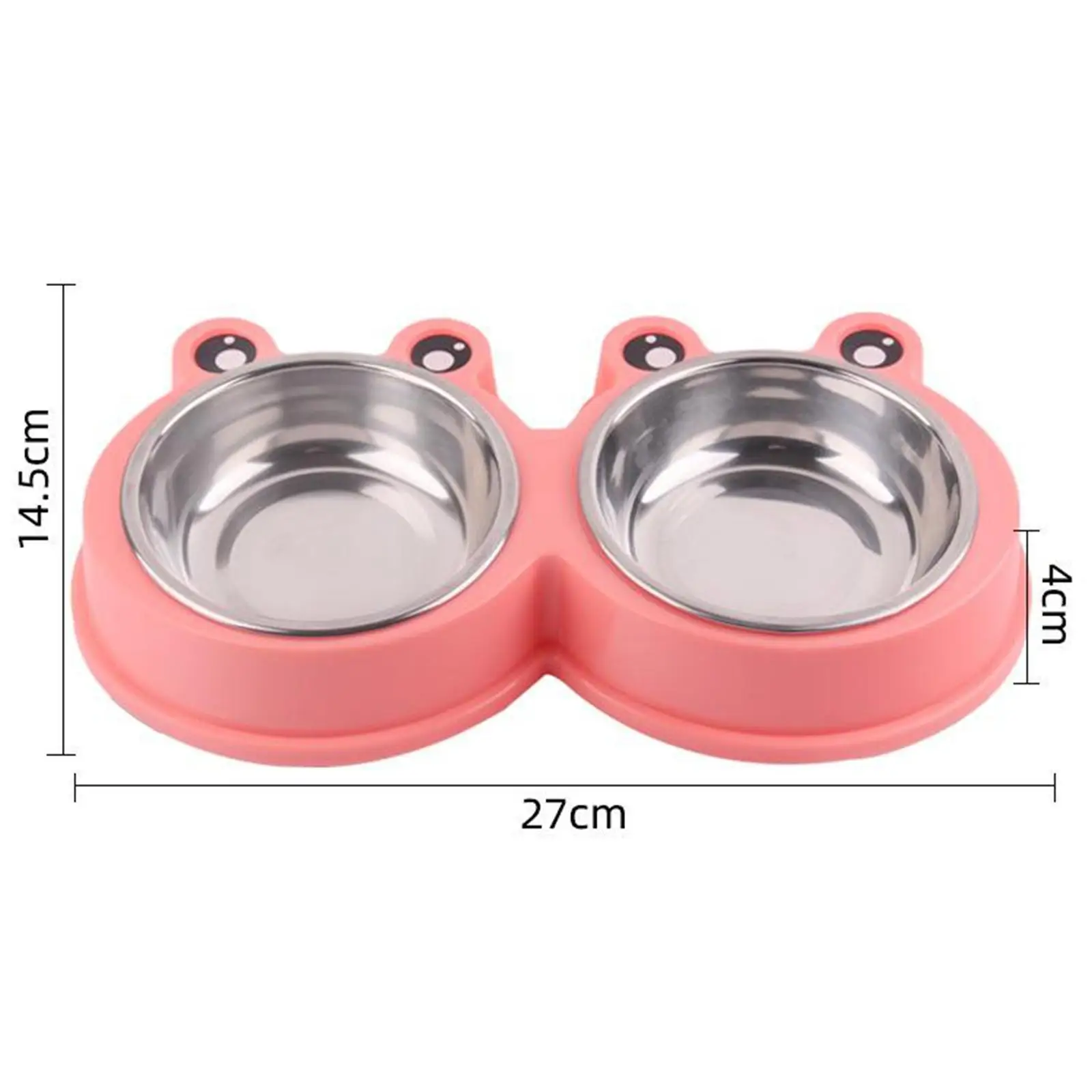 Dog Bowls Set, Double Stainless Steel Feeder Bowls and Non Skid Spill Proof Silicone Stand for Cats Puppies Dogs