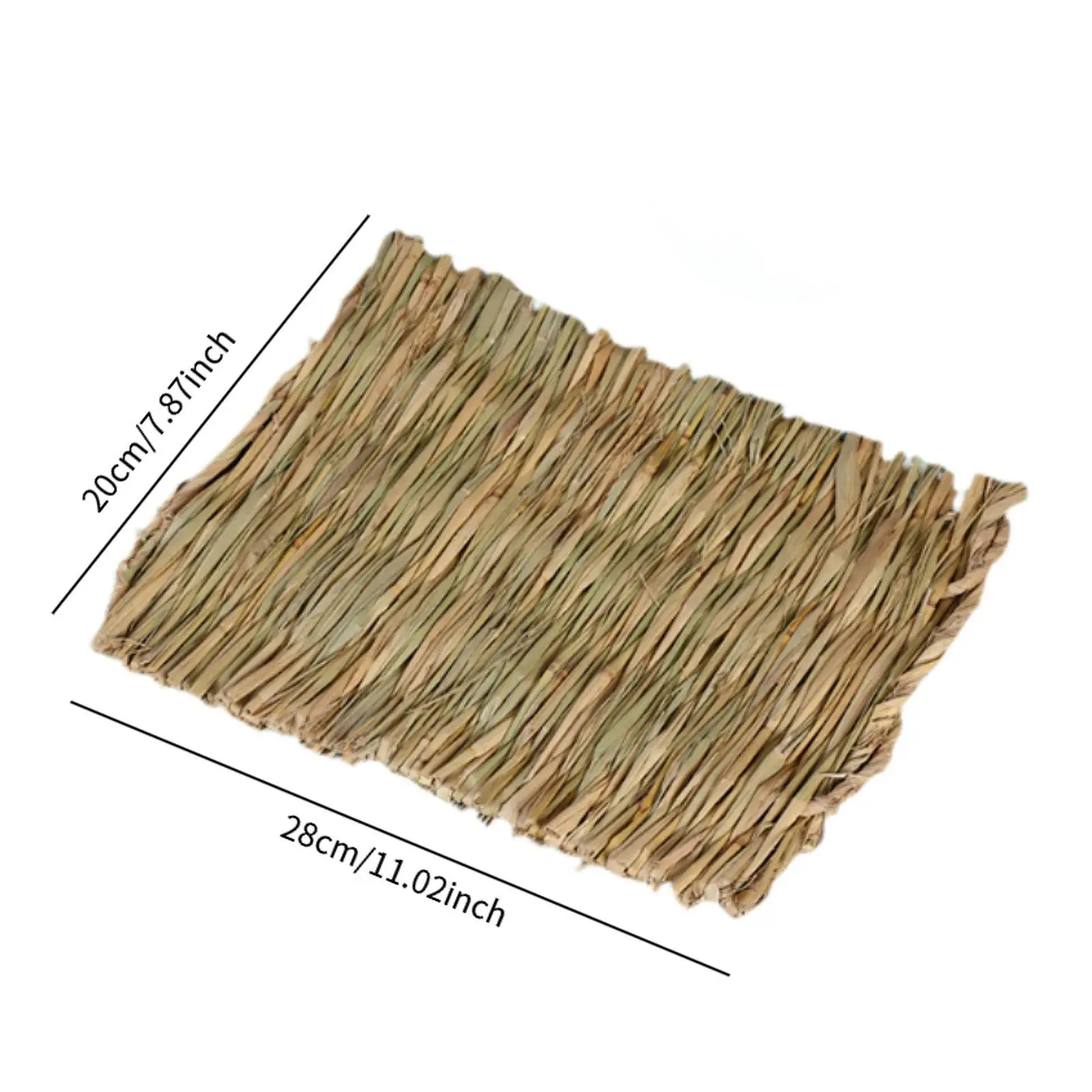 10 Pieces Rabbit Grass Mat Straw Hay Mats Bunny Bed Straw Woven Bed for Syrian Rat Chinchilla Squirrel Hedgehog Guinea Pig